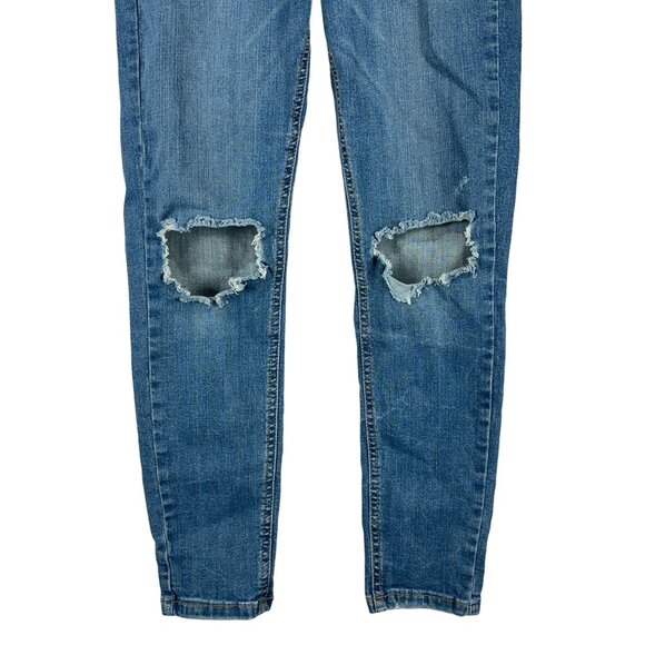 Topshop Jamie Moto High Waist Distressed Denim Jeans Women W28 L30 - Picture 2 of 7